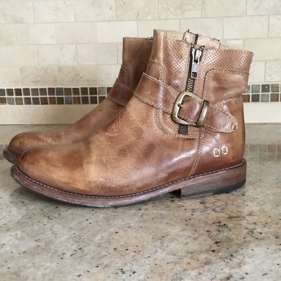 Bed Stu Cobbler Series Becca Tan Leather Rustic Ankle Boots - Picture 7 of 14